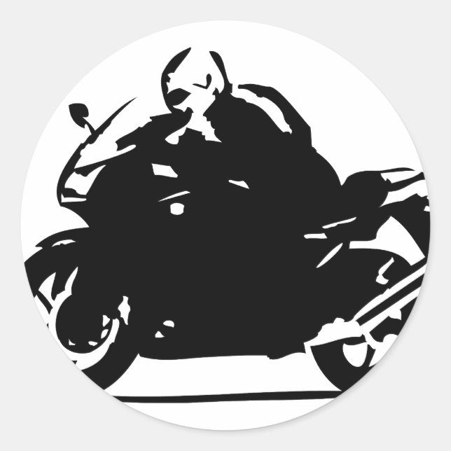 Motorrad Runder Aufkleber (Vorderseite)