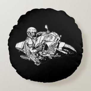 Motorrad Rundes Kissen