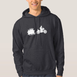 Motorrad Santa Biker Rentier Weihnachtsfahrt Hoodie