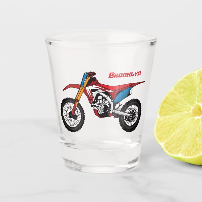 Motorrad Schnapsglas (Vorderseite)