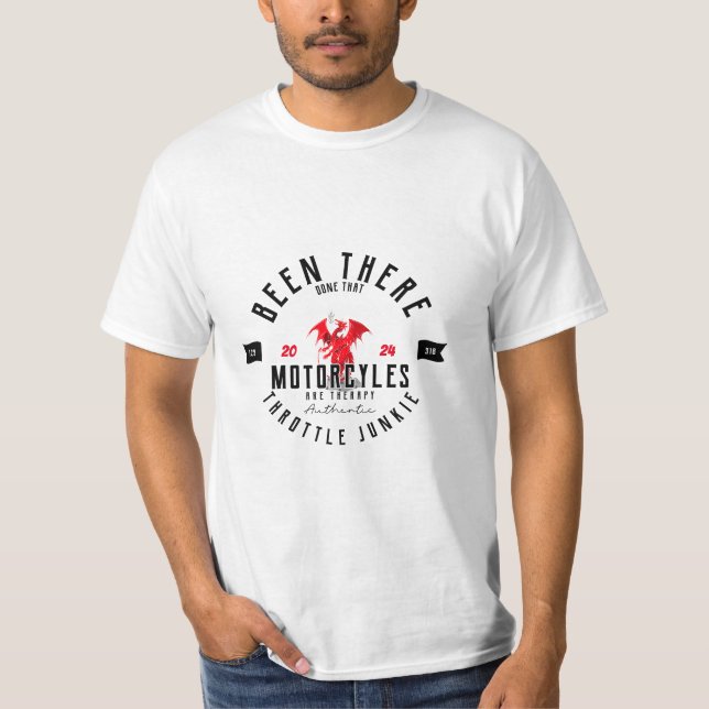 Motorrad-Schwanz des Drachen T-Shirt (Vorderseite)