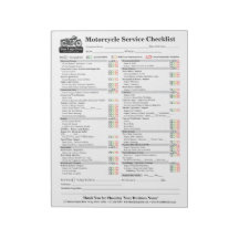 Motorrad-Service-Checkliste 8,5x11