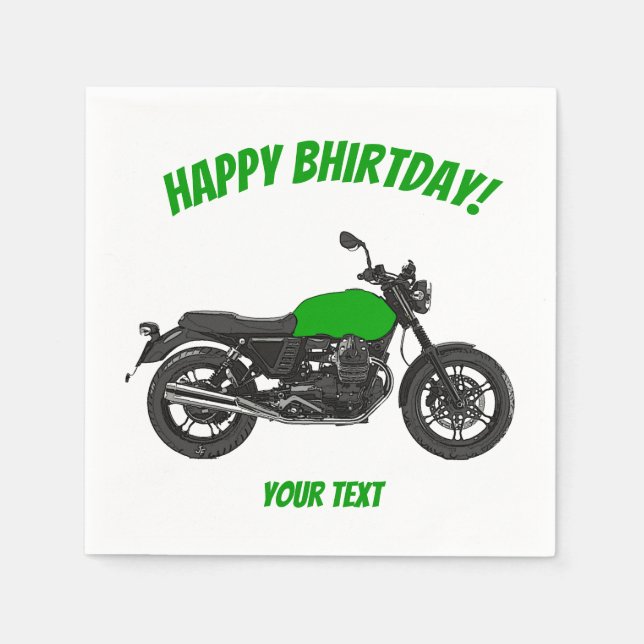 Motorrad Serviette (Vorderseite)