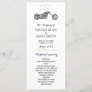 Motorrad- & Silberherzen-Biker-Hochzeitsprogramm Programm