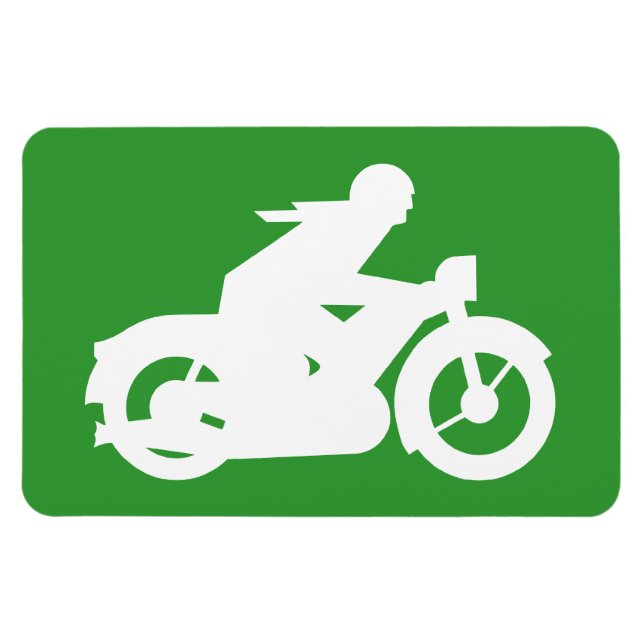 Motorrad-Silhouette Magnet (Horizontal)