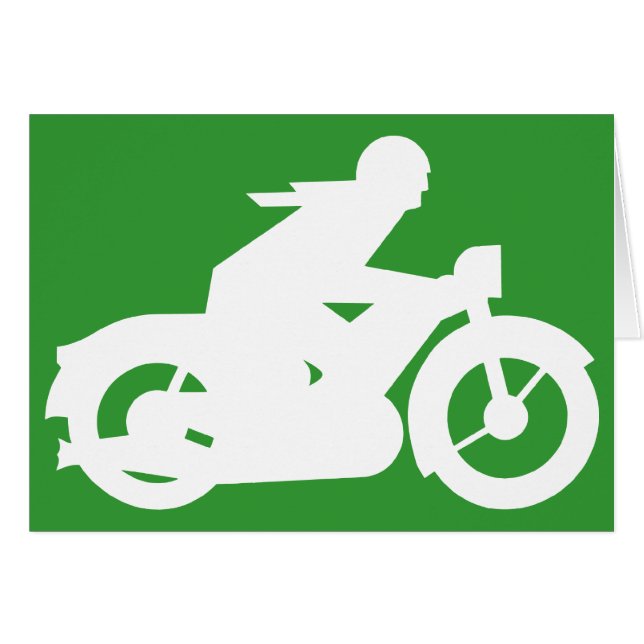 Motorrad-Silhouette-Signaturkarte (Vorderseite (Horizontal))