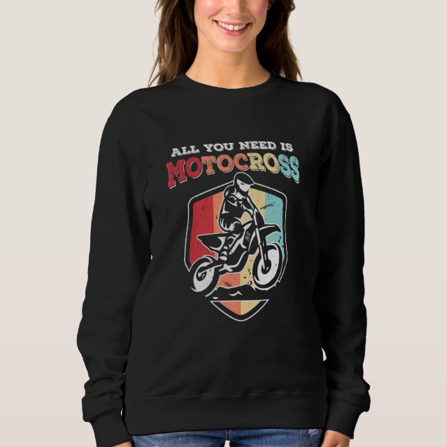Motorrad Sprichwort Enduro Motorrad Moto Sweatshirt (Vorderseite)