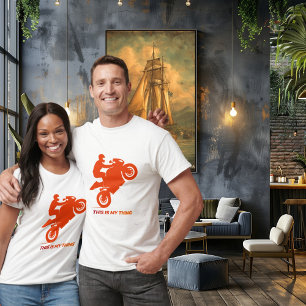 Motorrad-Stunt-Silhouette Action Lifestyle T-Shirt