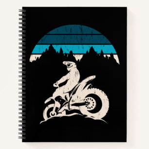 Motorrad Sunset Mountains Notizbuch