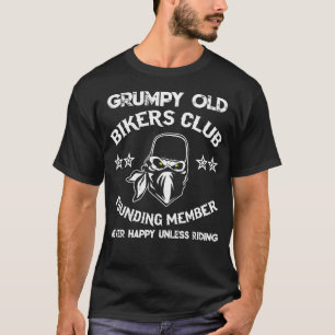 Motorrad-T-Shirt mürrischer alter Radfahrer Verei T-Shirt