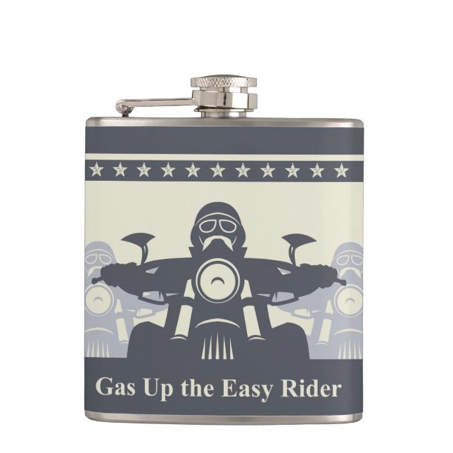 Motorrad-Themenflasche, Fahrrad-Kundgebung Leichte Flachmann (Vorderseite)