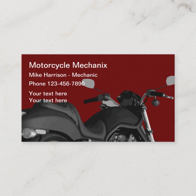 Motorrad-Themenkarte Visitenkarte (Vorderseite)