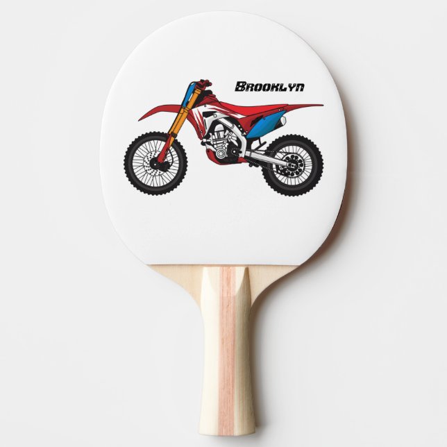 Motorrad Tischtennis Schläger (Vorderseite)