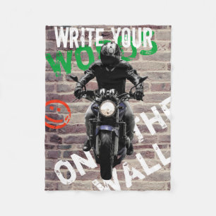 Motorrad-umfassendes Backsteinmauer fCustom Fleecedecke
