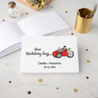Motorrad und Beiwagen Braut und Bräutigam Hochzeit
