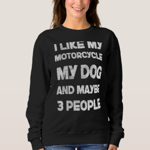 Motorrad- und Hundebahn Sweatshirt