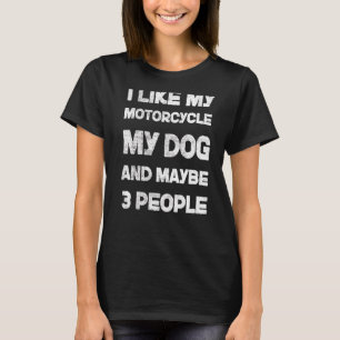 Motorrad- und Hundebahn T-Shirt