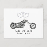 Motorrad und Silberherz Save the Date