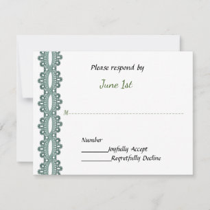 Motorrad und Spitzen Elegante Wedding UAWG RSVP Karte
