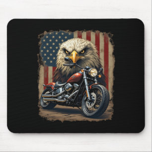Motorrad USA-Flagge Retro-Biker Chopper Mousepad