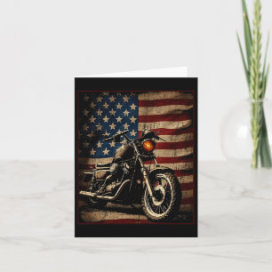 Motorrad-USA-Flagge Retro-Biker Karte