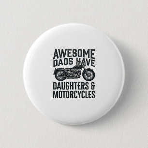 Motorrad-Vater-Töchter-Zitat Vintage-Vektor-Desi Button
