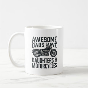 Motorrad Vater Töchter Zitat Vintage Vektor Desi Kaffeetasse