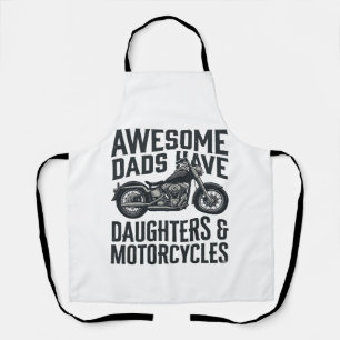Motorrad-Vater-Töchter-Zitat Vintage-Vektor-Desi Schürze