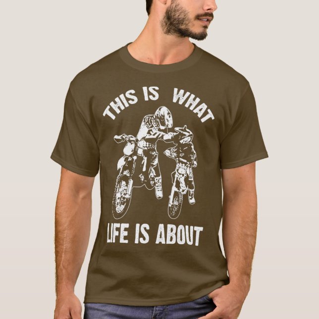 Motorrad Vater und Söhne motocross Biker T-Shirt (Vorderseite)