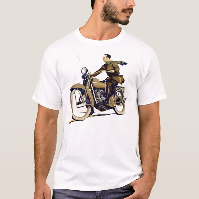 Motorrad Vintager Tee (Vorderseite)