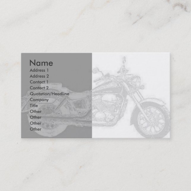 Motorrad-Visitenkarte Visitenkarte (Vorderseite)
