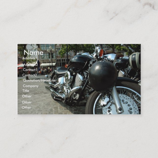 Motorrad-Visitenkarte Visitenkarte (Vorderseite)