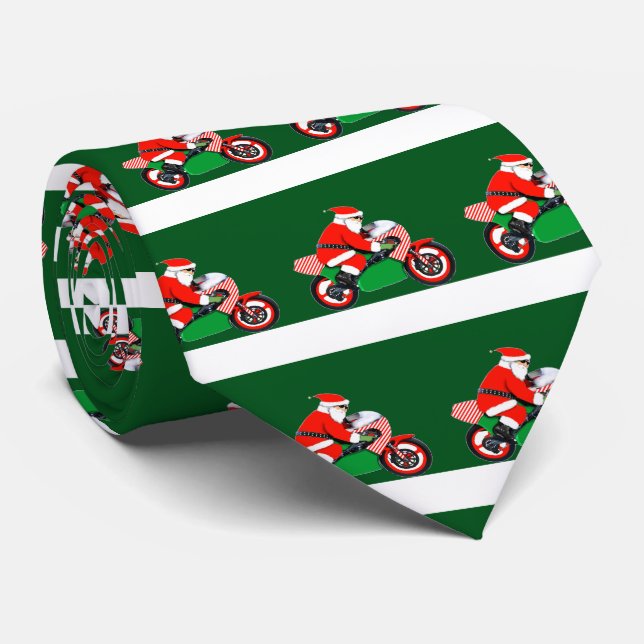Motorrad Weihnachten Krawatte (Gerollt)