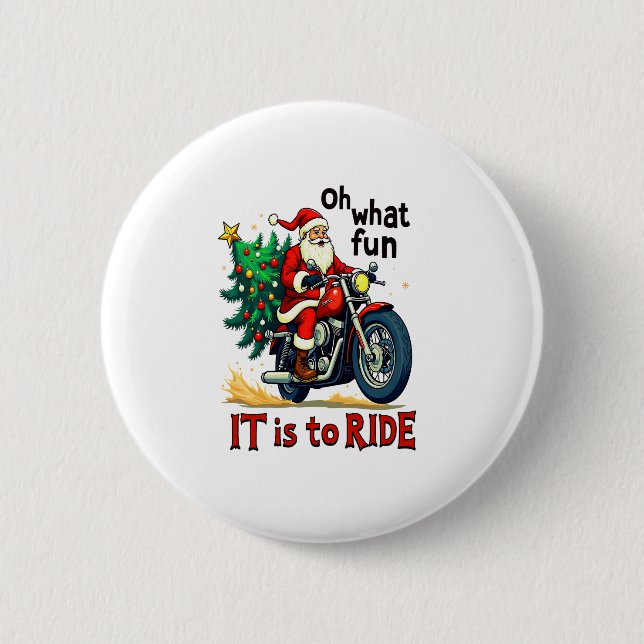 Motorrad-Weihnachtsfahrt Button (Vorderseite)