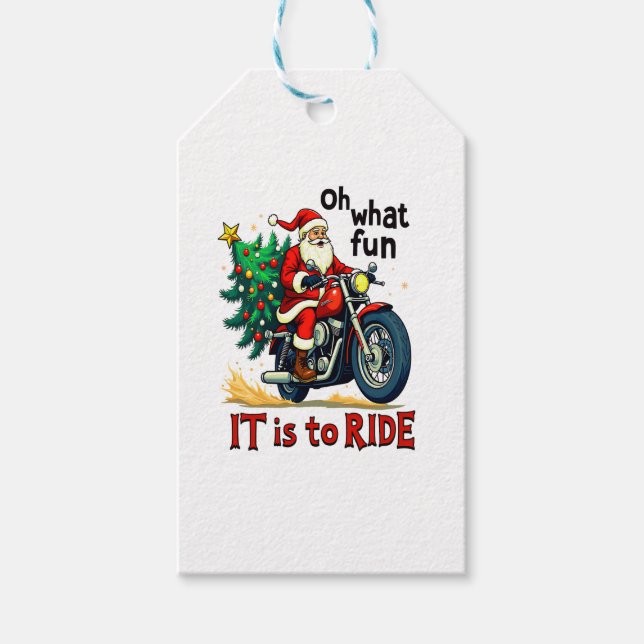 Motorrad-Weihnachtsfahrt Geschenkanhänger (Vorderseite)