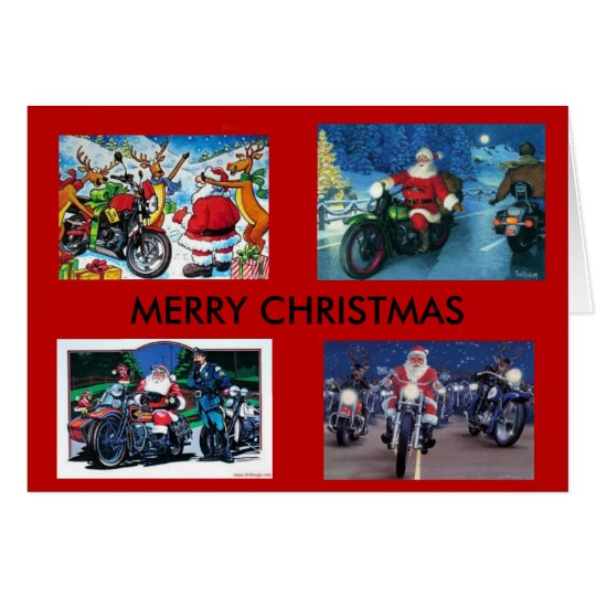 Motorrad-Weihnachtskarte Karte