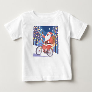 Motorrad-Weihnachtsmann Baby T-shirt