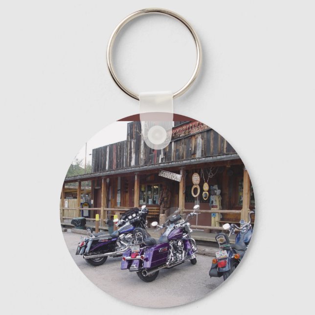 Motorrad-Western-Limone Schlüsselanhänger (Vorderseite)