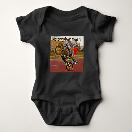 Motorrad-Yoga 1 Baby Strampler