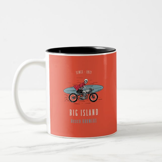 Motorrad Zweifarbige Tasse (Links)