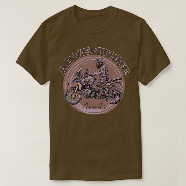 Motorradabenteuer erwartet T-Shirt (Design vorne)
