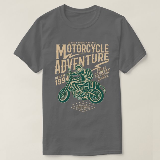Motorradabenteuer Männer-T - Shirt (Design vorne)