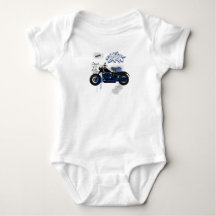 Motorradblau und grau-graffiti-T - Shirt