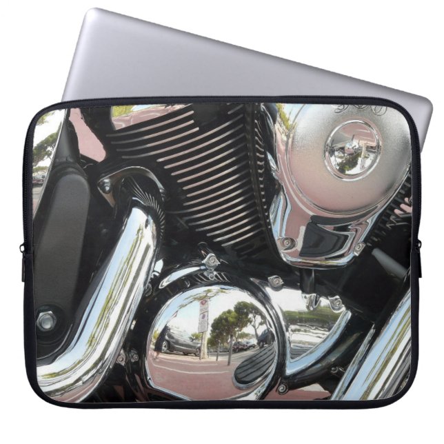 Motorradchrom - 15" Neopren-Notebook-Sieb Laptopschutzhülle (Vorderseite)