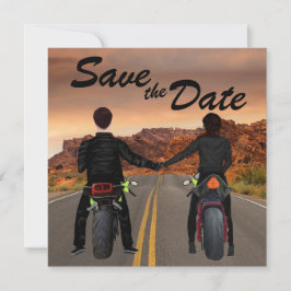 Motorradfahren auf der Rocky Highway Wedding Save The Date