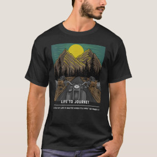 Motorradfahren im Freien Aussicht auf Berge T-Shirt