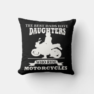 Motorradfahren mit der besten Dads Tochter Kissen