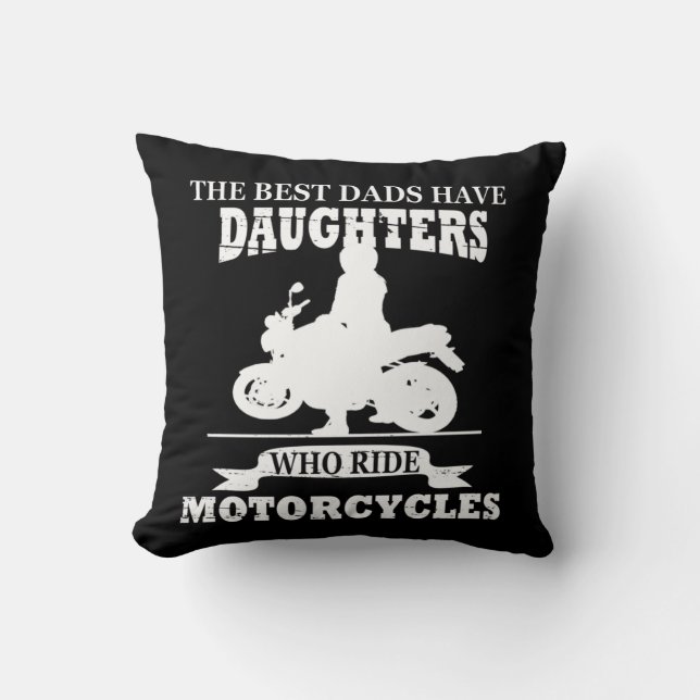 Motorradfahren mit der besten Dads Tochter Kissen (Vorderseite)