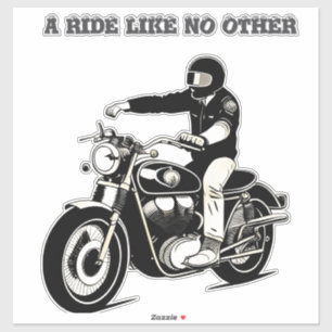 Motorradfahrer auf klassischem Motorrad Aufkleber