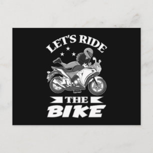 Motorradfahrer Bike Vintage Geschenke Postkarte
